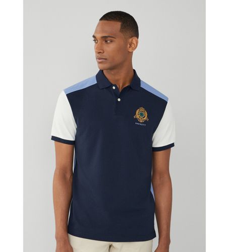 HM563263 Polo Heritage Multi (XS), Casuel, Coton, Manche courte, Marine - Hackett London - Modalova