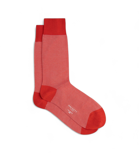 HMU30042 Chaussettes Birds Eye rouges (M-L), Homewear, Coton - Hackett London - Modalova