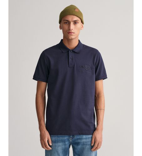 Polo en piqué Tonal Shield (S), Casuel, Coton, Manche courte, Marine - Gant - Modalova