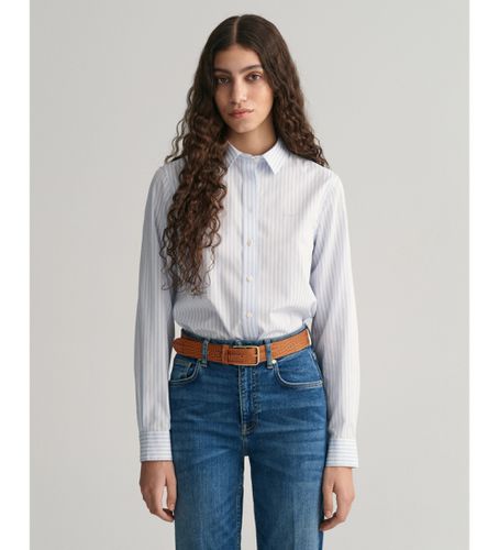 Chemise en popeline à rayures bleues Coupe régulière (34), Casuel, Coton, Manche longue - Gant - Modalova