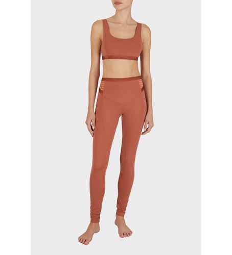 F204 Leggings All Over Logo Mesh marron (L), Homewear, Polyamide, Élasthanne - Emporio Armani - Modalova