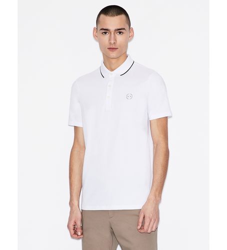 NZF70Z8M9Z1100 Polo en tricot à coupe régulière (L), Casuel, Coton, Manche courte - Armani Exchange - Modalova