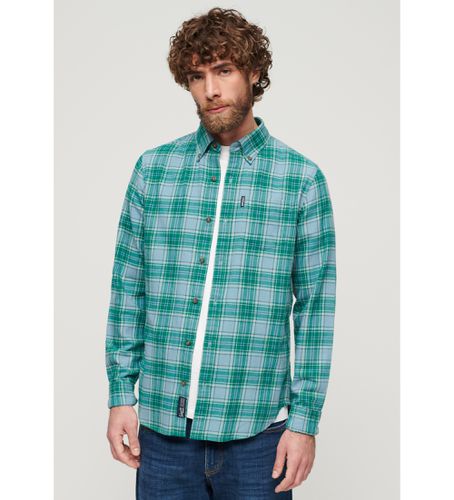 M4010737A Chemise à carreaux vintage verte (XXL), Casuel, Coton, Manche longue - Superdry - Modalova