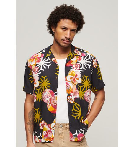 M4010740A Chemise Hawaiian Resort noire (XXL), Casuel, Coton, Manche courte - Superdry - Modalova