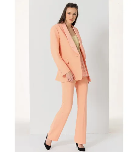 Blazer smoking avec revers en satin (XS), Casuel, Polyester, Manche longue - Victorio & Lucchino, V&L - Modalova