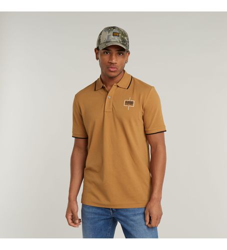 D25719-D248-3886 Polo Chest Logo Striped brown (S), Marron, Casuel, Coton, Manche courte - G-Star - Modalova