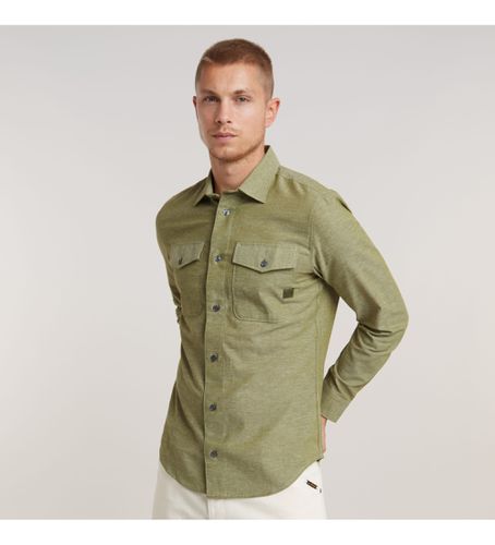 D24963-D123-D857 Slim Shirt (S), Casuel, Vert, Coton, Manche longue - G-Star - Modalova