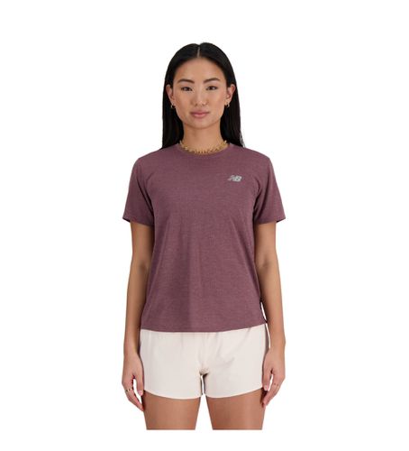 WT41253 T-shirt athlétique marron (XS), Sport, Grenat, Multisport, Manche courte, Polister recyclé, Durable - New Balance - Modalova