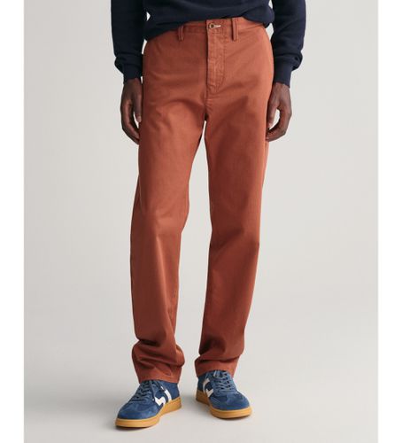 Pantalon chino en sergé marron à coupe régulière (32/32), Casuel, Coton - Gant - Modalova