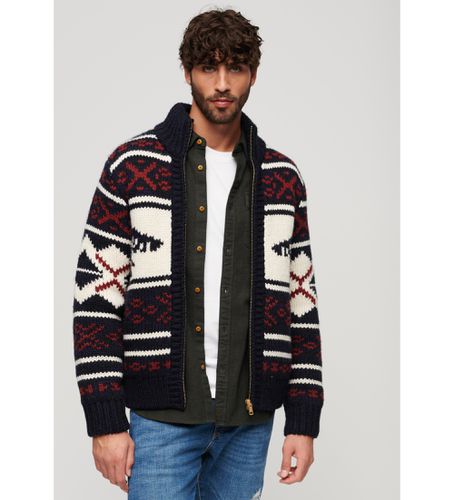 M6110591A Cardigan en maille épaisse imprimé (M), Casuel, Acrylique, Manche longue - Superdry - Modalova