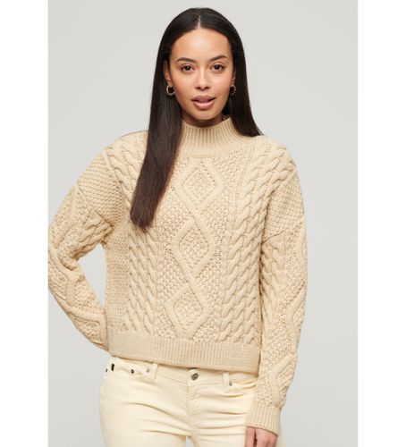 W6110547A Pull en tricot tressé Aran (XS), Casuel, Acrylique, Manche longue - Superdry - Modalova