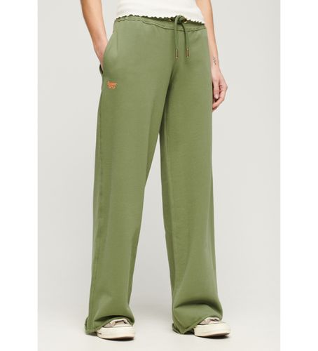 W7011026A Pantalon droit avec logo Essential (XS), Casuel, Vert, Coton - Superdry - Modalova