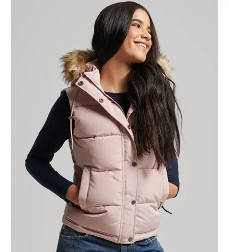 W5011551A Gilet matelassé Everest en fausse fourrure (XXS), Casuel, Polyester - Superdry - Modalova