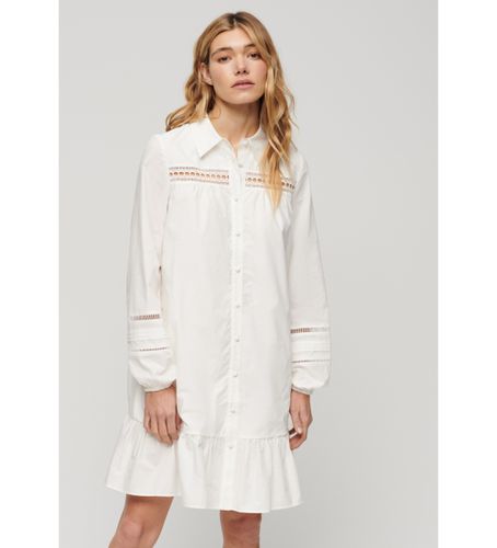 W8011625A Robe chemise avec mélange de dentelle (XS), Casuel, Coton, Manche longue - Superdry - Modalova