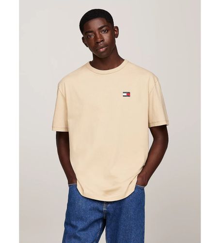 DM0DM17995 T-shirt à col rond avec patch (L), Casuel, Manche courte, Le coton biologique, Durable - Tommy Jeans - Modalova