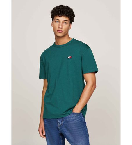 DM0DM17995 T-shirt à col rond avec écusson (S), Casuel, Manche courte, Le coton biologique, Durable - Tommy Jeans - Modalova