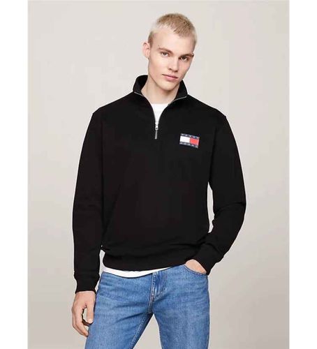 DM0DM20592 Sweat demi-zip avec logo (M), Casuel, Le coton biologique, Durable - Tommy Jeans - Modalova