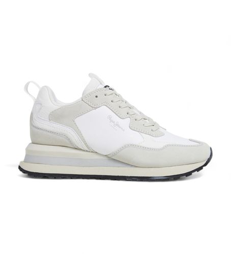 PLS60012 Supra Blur Leather Sneakers (36), Cuir, Blanc, 3 à 5 cm, Lacets, Casuel - Pepe Jeans - Modalova