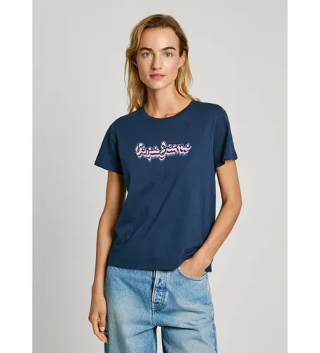 PL505879 Enara T-shirt (XS), Casuel, Coton, Manche courte, Marine - Pepe Jeans - Modalova