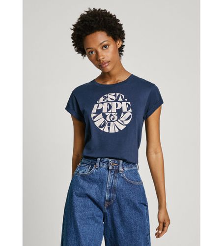 PL505881 T-shirt Elvia (S), Casuel, Coton, Manche courte, Marine - Pepe Jeans - Modalova