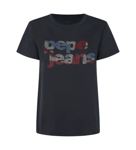 PL505970 T-shirt Fernandine (XS), Casuel, Coton, Manche courte, Marine - Pepe Jeans - Modalova