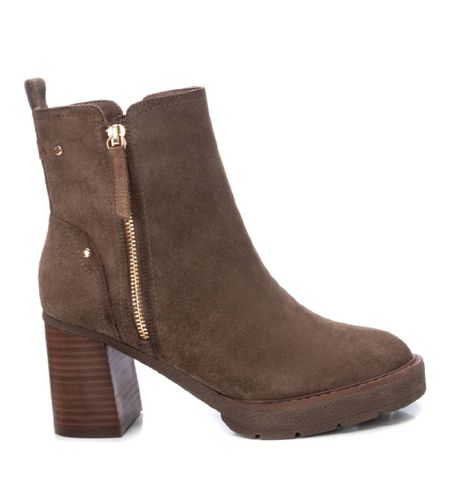 TAUPE Bottines en cuir 161858 marron (38), 5 à 8 cm, Fermeture éclair, Casuel - Carmela - Modalova