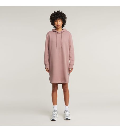 D25913-A971-8147 Robe en sweat-shirt à capuche avec logo (XS), Casuel, Rose, Coton, Manche longue, Durable - G-Star - Modalova