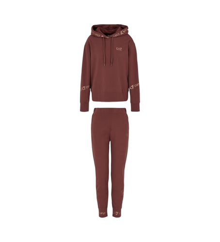 NTV52_TJTXZ Survêtement en coton extensible avec logo en ruban marron (L), Sport, Multisport - EA7 - Modalova