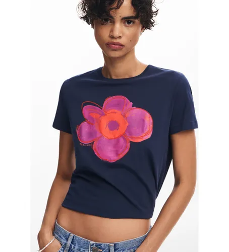 WWTK66 T-shirt à imprimé fleuri (L), Casuel, Coton, Manche courte - Desigual - Modalova