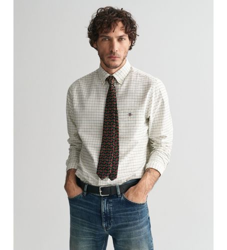 Tattersall Classic Regular Fit Checked Oxford Shirt (M), Casuel, Manche longue, Le coton biologique, Durable - Gant - Modalova