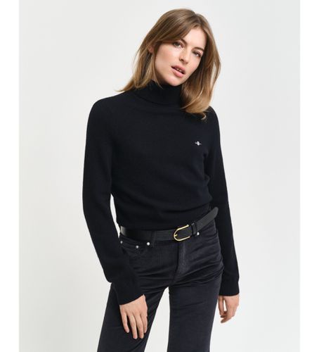 Pull à col roulé extra fin en laine d'agneau noire (L), Casuel - Gant - Modalova