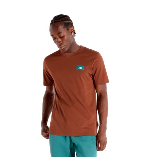 MT41584 Sport Essentials Logo T-shirt marron (L), Casuel, Coton, Manche courte - New Balance - Modalova