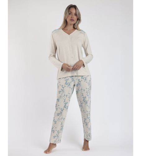 Pyjama ouvert à manches longues Climbing Flowers (S), Homewear, Coton, Manche longue - Admas - Modalova