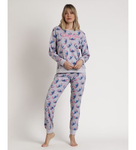 Pyjama à manches longues imprimé Stitch Faces (M), Homewear, Coton, Manche longue - Disney - Modalova