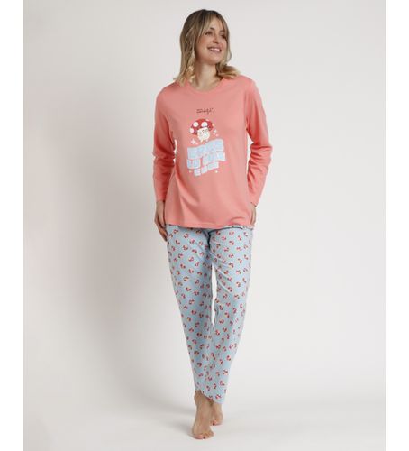 Pyjama à manches longues You Are the Most (S), Homewear, Coton, Manche longue, Corail - Aznar Innova - Modalova