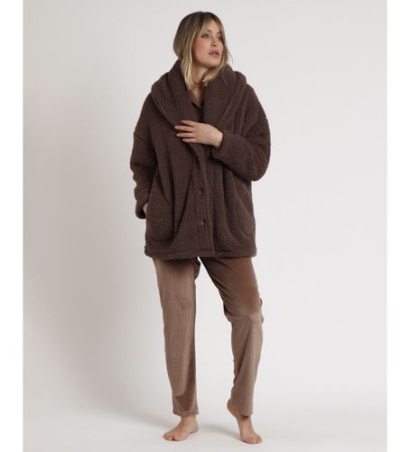 Robe de chambre marron à manches longues Relax Home (S), Homewear, Polyester, Manche longue - Admas - Modalova