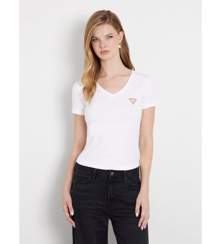 W2YI45J1314 T-shirt élastique avec petit logo triangulaire (S), Casuel, Coton, Manche courte - Guess - Modalova