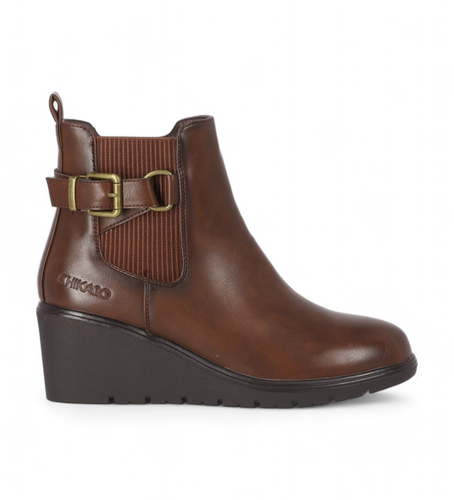 CLAKISA 01 Bottines Clakisa 01 marron (36), 3 à 5 cm, Fermeture éclair, Casuel - Chika10 - Modalova