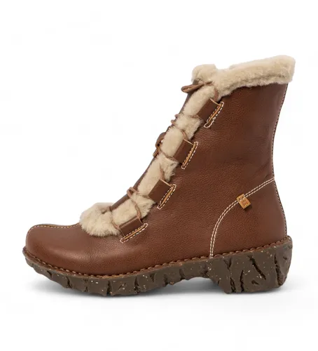 ND005_023 Bottines en cuir N5414 Yggdrasil marron (37), Plat, Lacets, Casuel - El Naturalista - Modalova