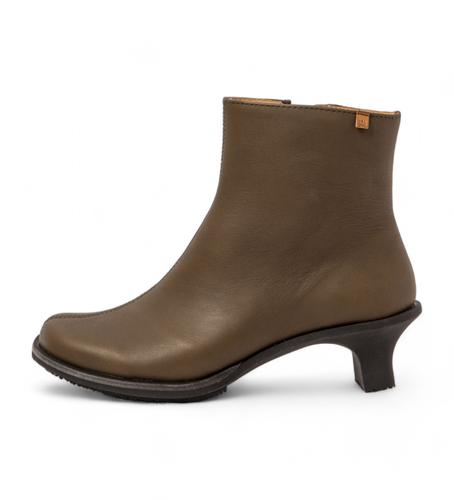 FE005_0G3 Bottines en cuir N5994 vertes (36), 3 à 5 cm, Fermeture éclair, Casuel - El Naturalista - Modalova