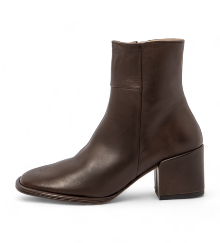 Bottines en cuir marron S3374 (42), 5 à 8 cm, Fermeture éclair, Casuel - Neosens - Modalova