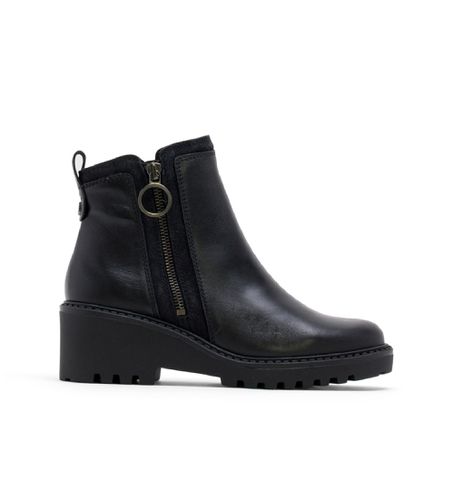 Bottines en cuir avec semelle compensée et fermeture éclair Leona (36), Noir, 5 à 8 cm, Casuel - Porronet - Modalova