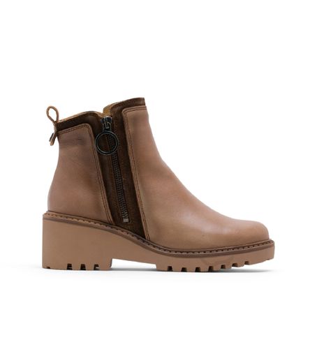 Bottines en cuir avec semelle compensée et fermeture éclair Leona (37), 5 à 8 cm, Casuel - Porronet - Modalova