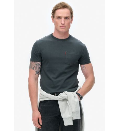 M1012037A T-shirt essentiel avec pochette lavée noire (XXL), Casuel, Coton, Manche courte - Superdry - Modalova