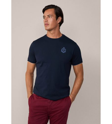 HM500846 T-shirt Heritage Logo (S), Casuel, Coton, Manche courte, Marine - Hackett London - Modalova