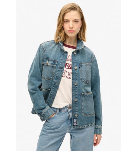 W5011809A Veste en jean avec broderie Chore (S), Bleu, Casuel, Le coton biologique, Durable - Superdry - Modalova