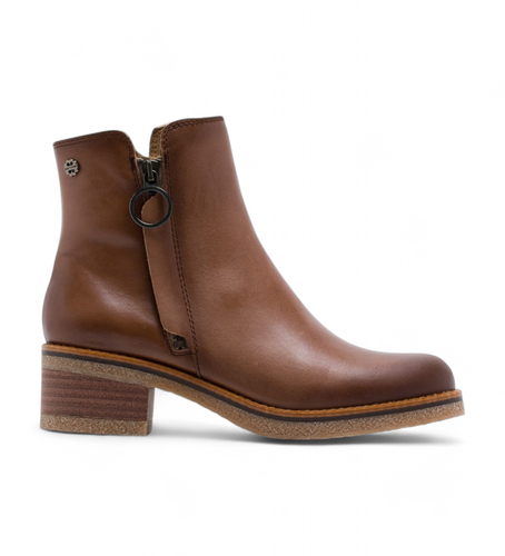 Bottines en cuir Ginger marron (37), 5 à 8 cm, Fermeture éclair, Casuel - Porronet - Modalova