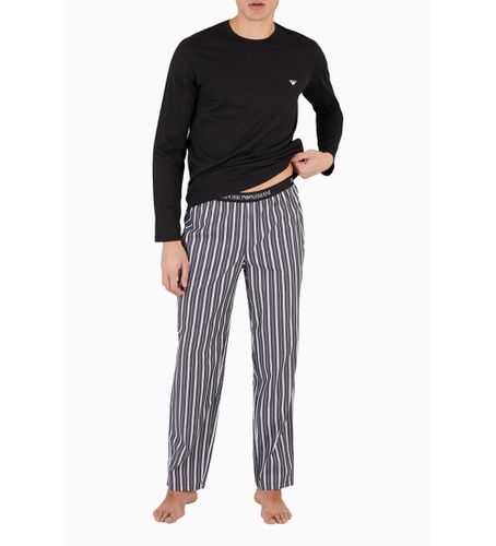 F576 Pyjama avec pantalon en jacquard tricoté avec motif all-over , (M), Homewear, Coton, Manche - Emporio Armani - Modalova