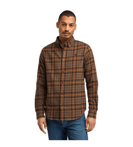 TB0A6V4ABK21 Chemise en flanelle à carreaux marron de poids moyen (S), Casuel, Coton, Manche longue - Timberland - Modalova