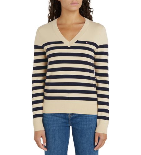 WW0WW40098 Pull en tricot avec col en V (L), Casuel, Coton, Manche longue - Tommy Hilfiger - Modalova